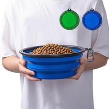 Extra Large Dog Bowl Pet Collapsible Bowls, 2 Pack Collapsible Dog Water Bowl...