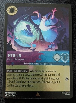Disney Lorcana - Merlin Clever Clairvoyant 67/104 COLD FOIL - Pack Fresh!!