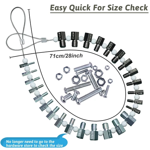 Nut & Bolt Thread Checker (Complete SAE/Inch and Metric Set) - 26 Male/Female... - Picture 2 of 6