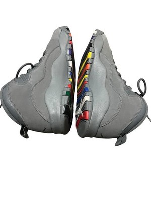 Jordan Air Jordan 10 Retro High Top Sneaker Gray Multicolor  display picture 3