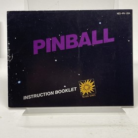 Pinball (Nintendo NES, 1985) Authentic Cart & Manual Tested Working Good Condit