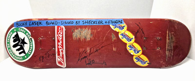 Bucky Lasek Skateboard From 2004 Cleveland Gravity Games Signed Ryan Sheckler