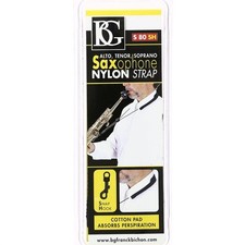 BG Model S80SH Alto Tenor or Soprano Saxophone Nylon Strap with Snap Hook