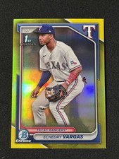 2024 Bowman Chrome 1st ECHEDRY VARGAS Yellow Refractor /75 [Rangers]