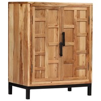 Sideboard Kommode Aus Massivholz Akazie 60X35X76 Cm In Braun