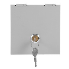 Outdoor Lockable Electrical Box Silver Iron Weatherproof Anti-Theft Cover