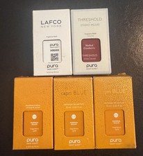 Lot 5 Pura Smart Scent Refills 1 Sea Dune, 1 Mulled Cranberry, 3 Pumpkin Dulce