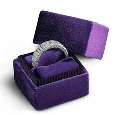 Anniversary Ring 1.50Ct Diamond 14k White Gold Eternity Band Simulated Size 7.5