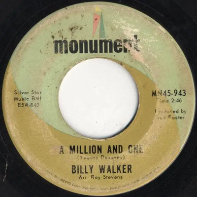 Billy Walker A Million And One / Close To Linda COMPANY SLEEVE NEAR MINT