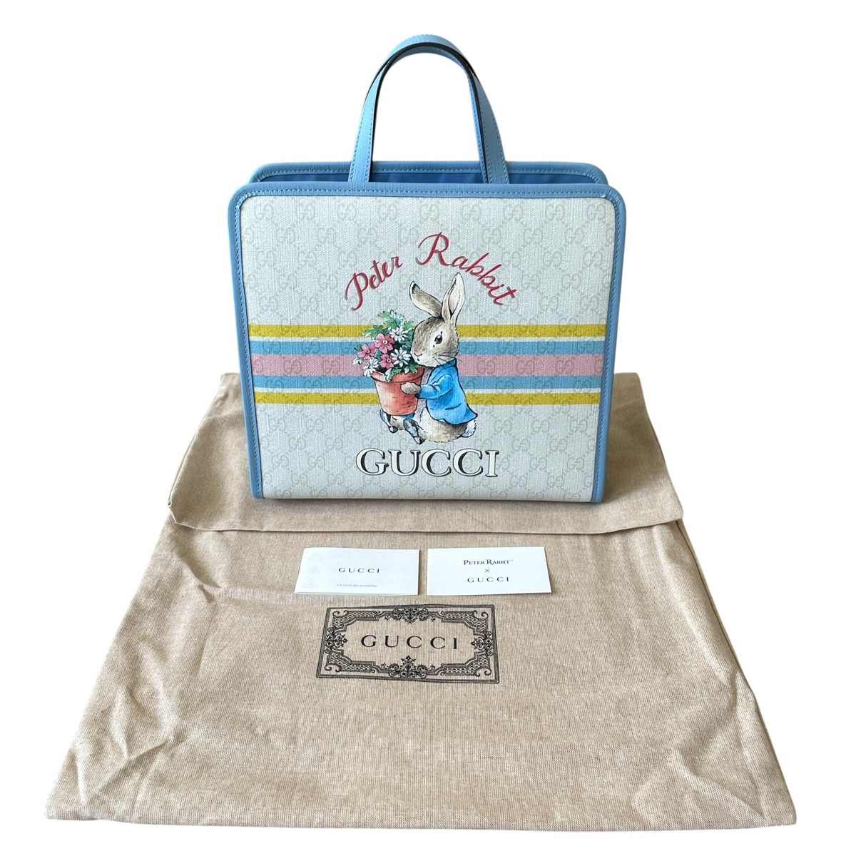 2点セットGUCCI × PETER RABBIT ロンパース&スタイ GUCCI Gucci x Peter Rabbit - Brand-Embroidered Cotton Baby