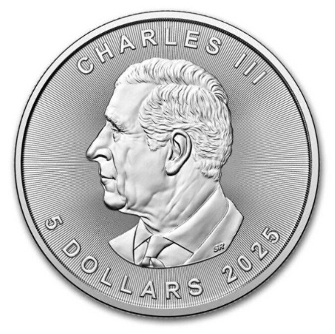 2025 Canada 🇨🇦 1 oz .9999 Silver $5 Maple Leaf BU With