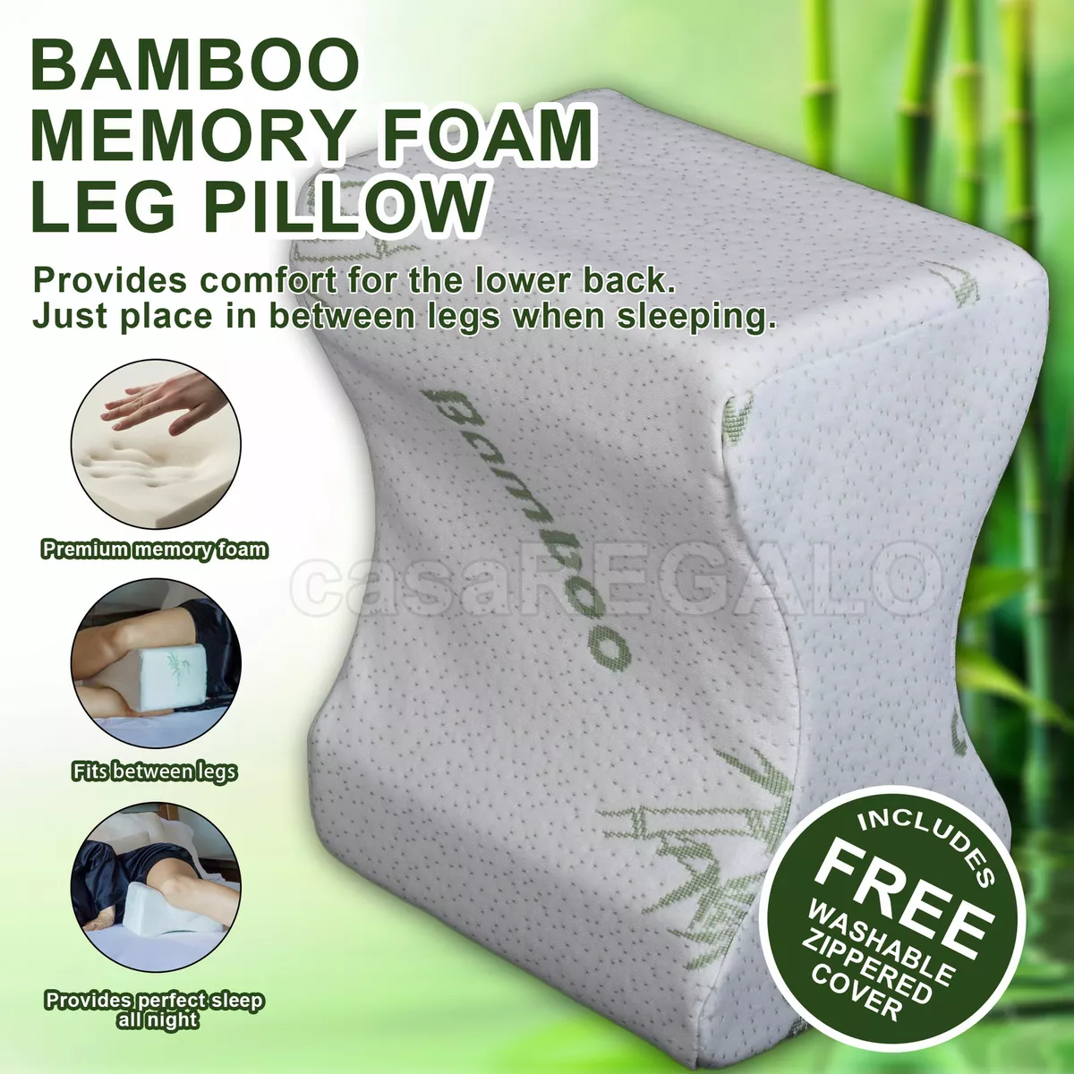 Bamboo knee store pillow