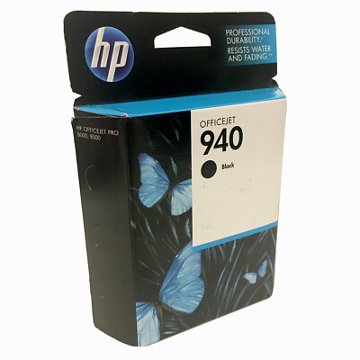 HP 940 Black Ink Cartridge C4902A Genuine New Exp 09/2012