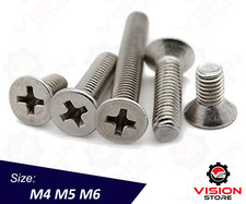 COUNTERSUNK POZI DRIVE MACHINE SCREWS M4 M5 M6 FLAT HEAD Stainless Steel A2