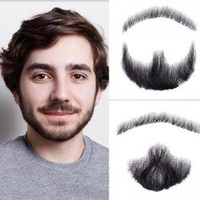 Costume Di Pizzetto Finto Capelli Facciali Barba Realistica Baffi - Foto 6