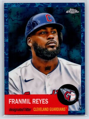 2023 Topps Chrome Platinum #221 Franmil Reyes BLUE TOILE /199 Cleveland
