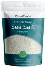 Light Grey Celtic Sea Salt No Additives Resealable Bag 1.5LB and Other Sizes
