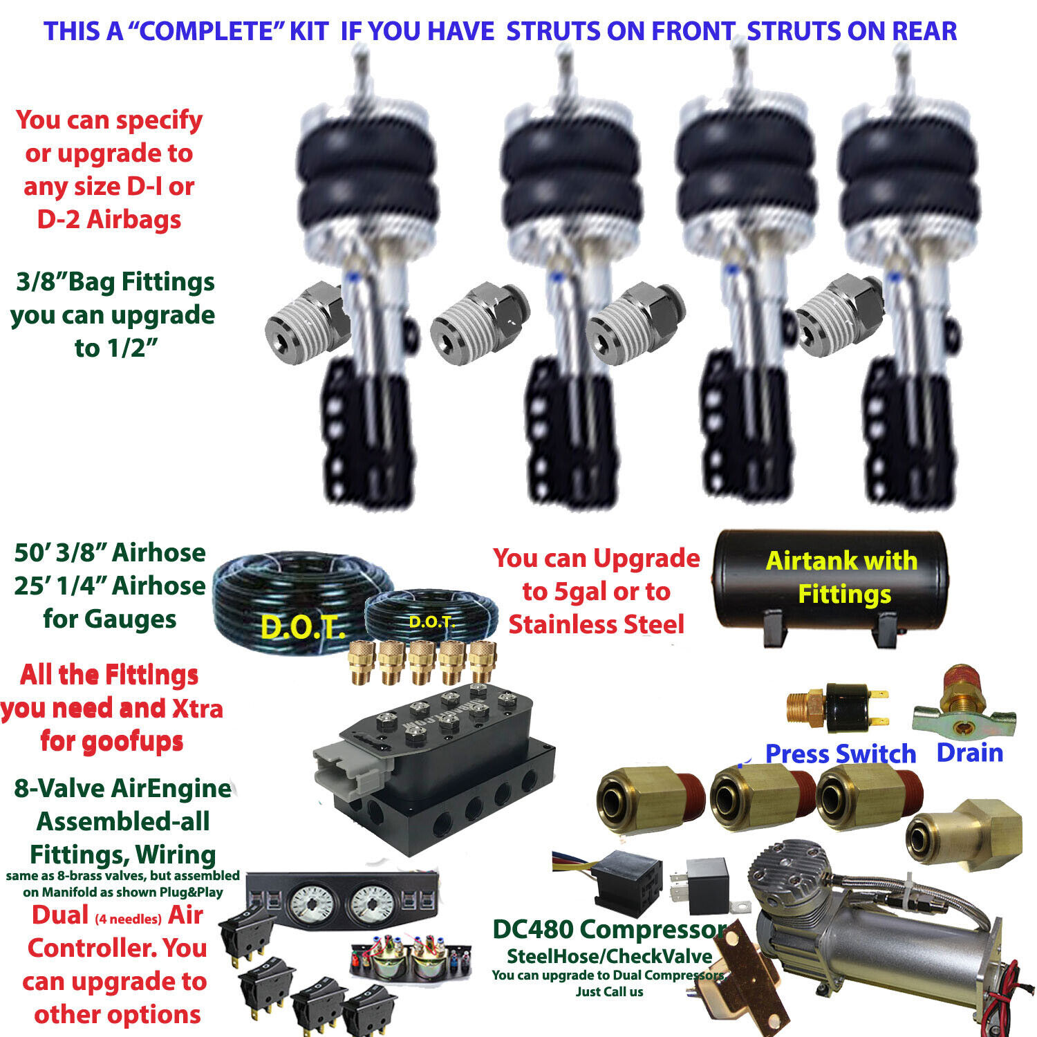 FBS-VOLV-4- Volvo Plug and Play FBSS Air g 1 Suspension Complete Outlet sale feature New product type