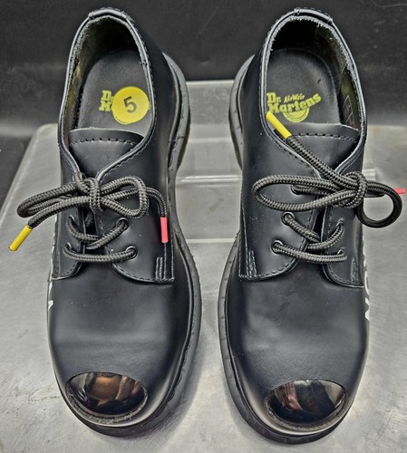 DR MARTENS 1925 SXP Ltd Edition Sex Pistols Exposed Steel Toe Shoes Size M 5 W 6 - Picture 3 of 16