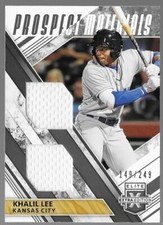 Khalil Lee 2019 Elite Extra Edition Dual Jersey Rookie #DPM-KL /249 Royals Relic