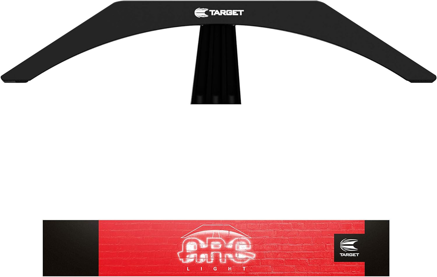 Arc Dartboard Lighting System Black with White LED Color 53 X 8