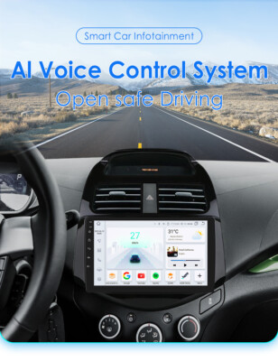 9'' Android 8+128G Autoradio GPS NAVI WIFI BT FM AM RDS Für Chevrolet Spark 10-14
