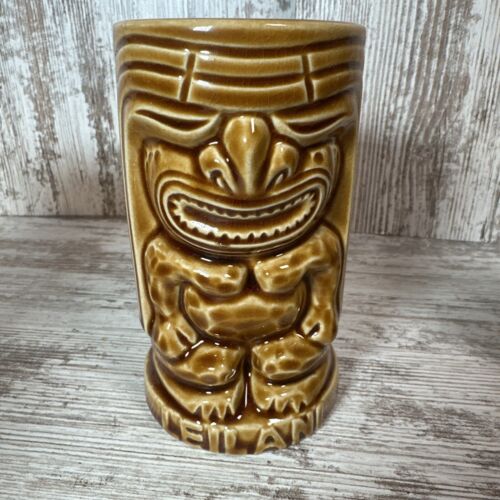 6 tazze/piantana vintage Giappone frutteti delle Hawaii Tiki Leilani ceramica marrone - Foto 2 di 10