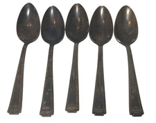 Silver Plated Viceroy Small Spoons National Silver Company Set of Five Vintage