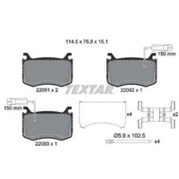 Textar Bremsbelagsatz, Scheibenbremse 2209101