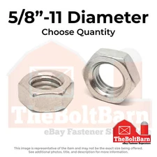 5/8"-11 Stainless Steel Hex Jam Nuts (Choose Qty)
