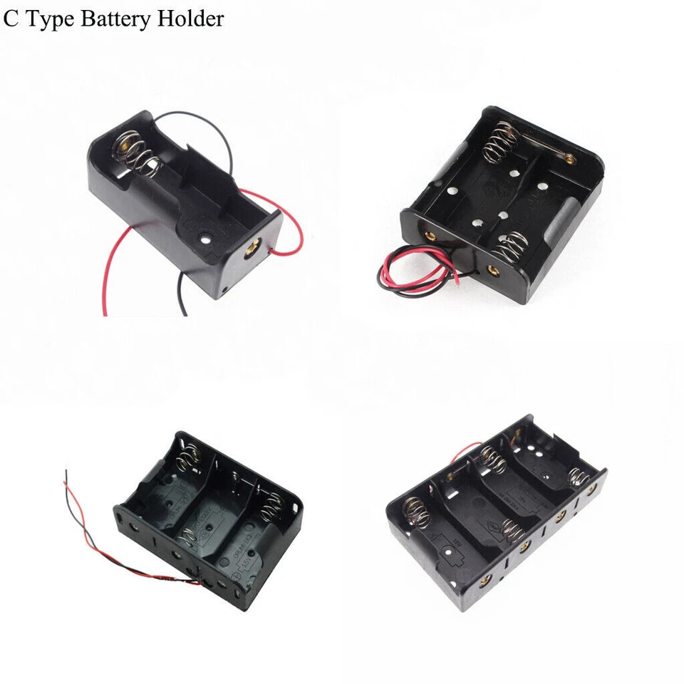 1 2 3 4 8 x C/D/23A 12V CR123A Battery Holder Case Enclosed Box/Switch with Wire - Image 4 of 4