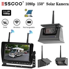 Solar Rückfahrkamera Kabellos Einparkhilfe Premium WiFi Mit LCD Monitor LKW Bus