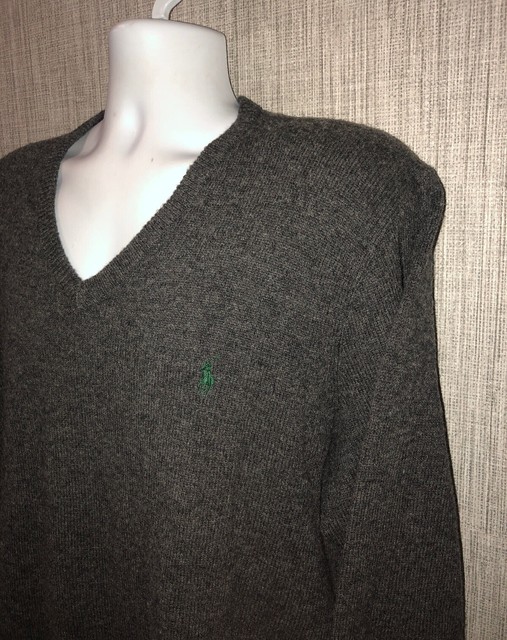 ralph lauren lambswool v neck sweater