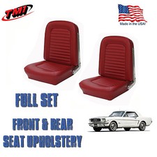 1964 1965 Mustang Convertible Fr Seat Upholstery Red Vinyl Made In Usa By Tmi