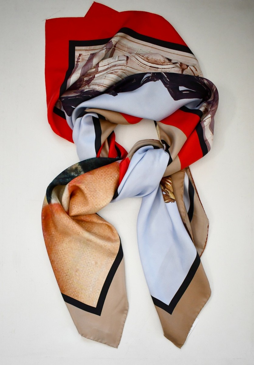 BURBERRY｜SCARVES (Montage Print Silk Square Scarf (8053 BURBERRY Montage Print Silk Square Scarf | endource