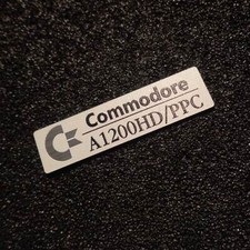 Commodore Amiga 1200HD/PPC Label / Logo / Sticker / Badge 49 x 13 mm 502e