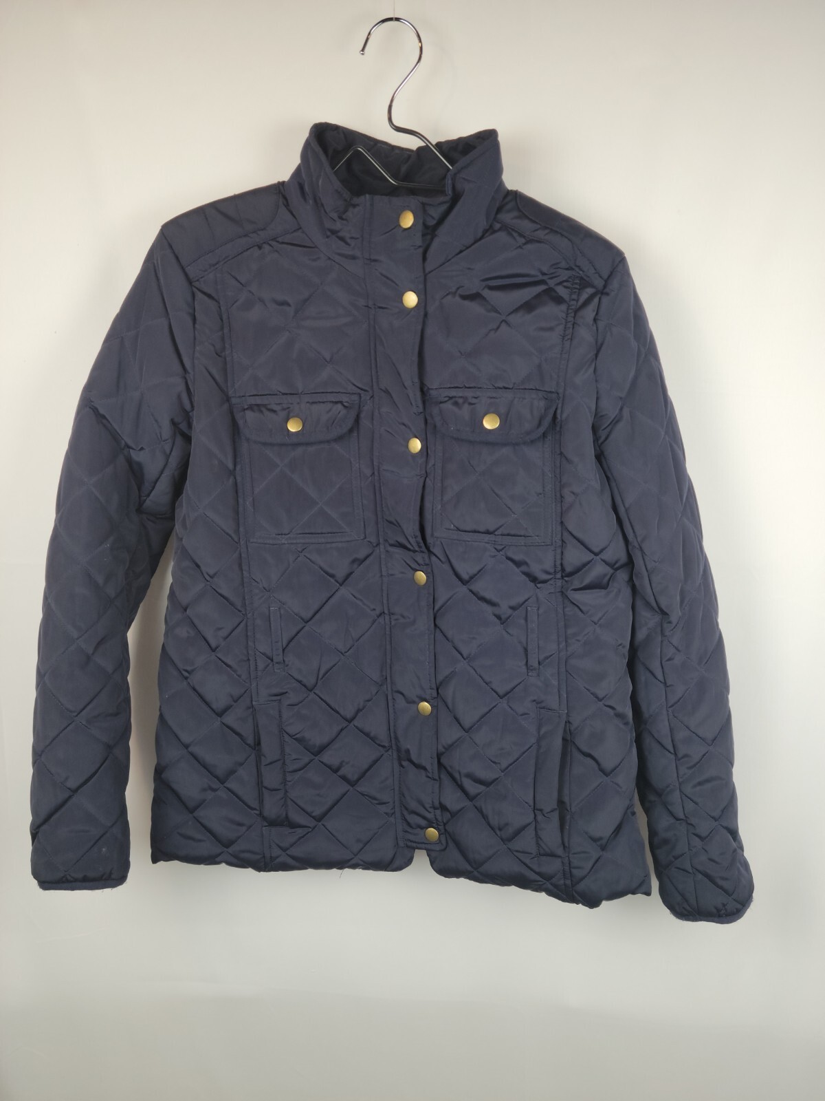 Gap Navy Blue Uniform Quilted Jacket Womens Snap Puff… Gem