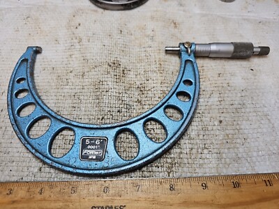 Fowler Premium outside Micrometer with 5-6'' Measuring Range .0001 CARBIDE TIPS