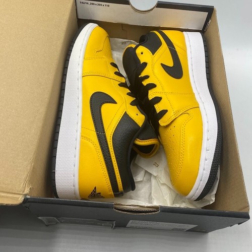 Nike Air Jordan 1 Low White University Gold Black 553560 700 Boy's Size 7Y NEW - Picture 10 of 10