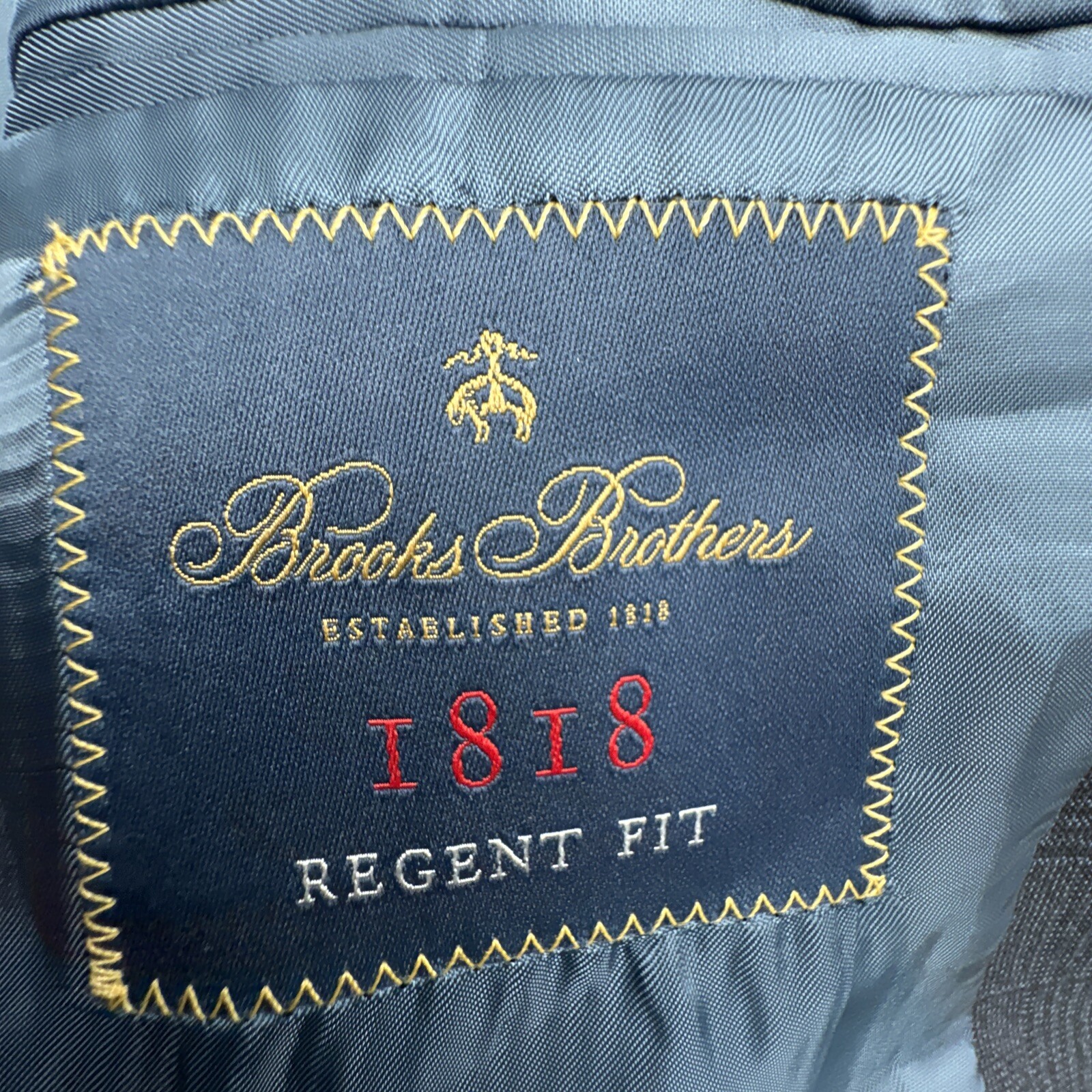 Brooks Brothers 1818 Regent Lanificio di Tollegno Blue Wool Blazer Jacket Sz 41R thumbnail 14