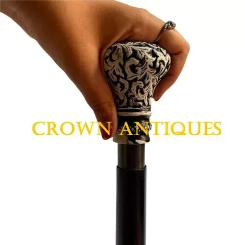 Designer Solid Carved Round Handle Victorian Spri… - image 2