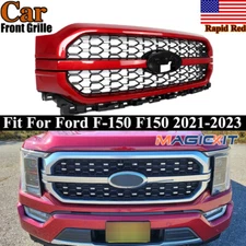 Fits Ford F-150 F150 Platinum 2021 2022 2023 Rapid Red Front Bumper Grille Grill