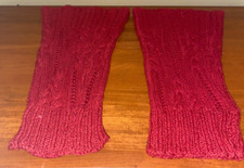 Red Knit Legwarmers