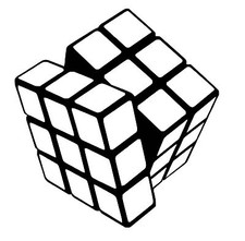 Rubik Cube vinyl car Decal / Sticker