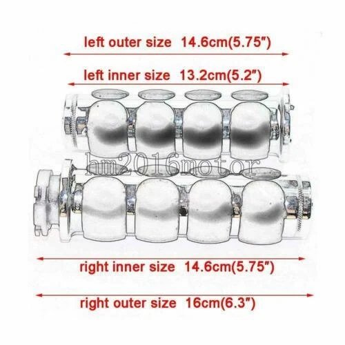 1" Chrome Handle Bar Grips For Kawasaki Vulcan VN 500 800 900 1500 1600 2000 US - Изображение 2 из 4