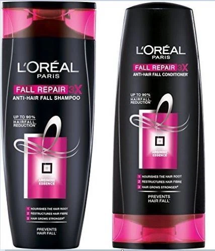 Champú anticaída L'Oreal Paris Fall Repair 3X 360 ml y acondicionador 175 ml - Imagen 2 de 6