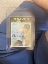 2020 TOPPS Heritage High Number BOB PRIDDY Auto BRAVES MINT+