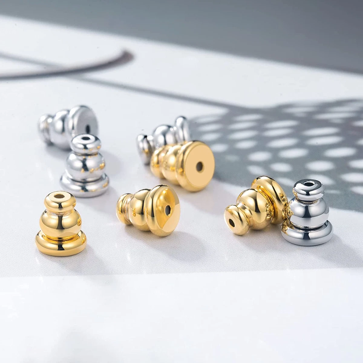 Locking Earring Backs for Studs,18K Gold Earrings Back for Studs Secure