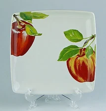 6-3/8" Square Bread Plate, SUPERB! The Cellar, Entertaining, Apples