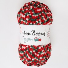 Yarn Berries baby soft blanket chenille yarn 125yrd Christmas colors